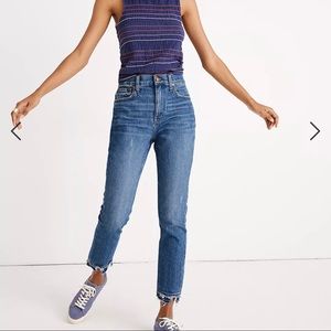 Madewell High-Rise Slim Boyjean in Melbourne Wash Sz 32